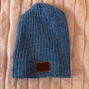 Love Your Melon Blue Knit Beanie
